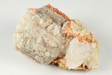Orpiment Crystal Cluster and Calcite Association - Peru #195841-1